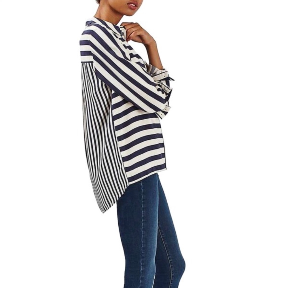 TopShop Striped Button Down - Picture 4 of 6